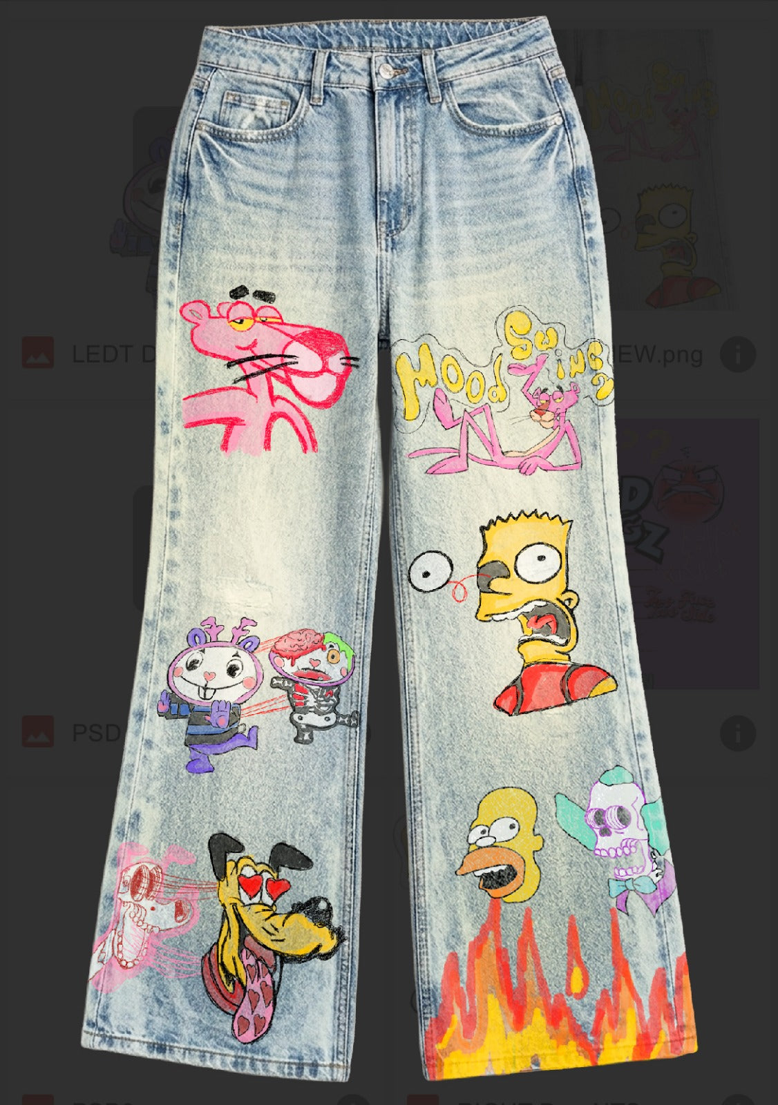 Split Persona Flare Jeans